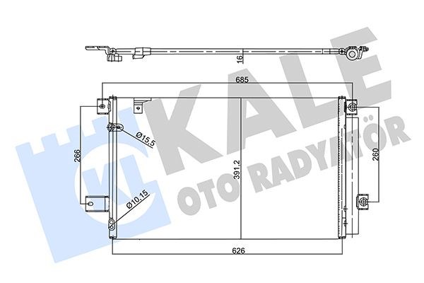 Toyota Corolla Verso Kondenser Alüminyum/Pirinç Kurutuculu KALE-RADYATOR