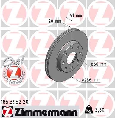 Corsa B Astra F Vectra A Ascona C Combo B 94-01 Aveo Kalos 03> Ön Fren... ZIMMERMANN