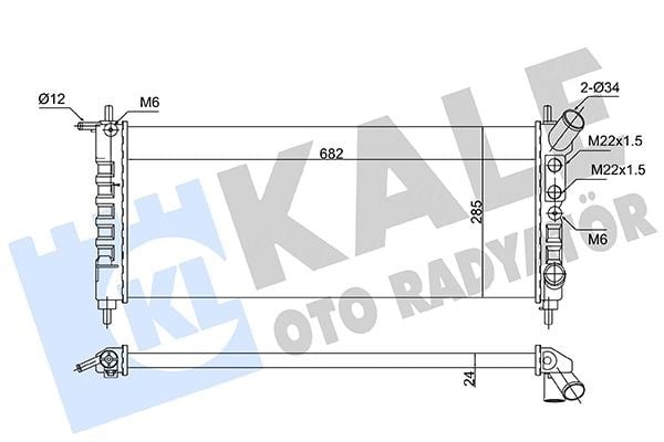 Opel Corsa B Su Radyatörü 1.0İ 12V KALE-RADYATOR