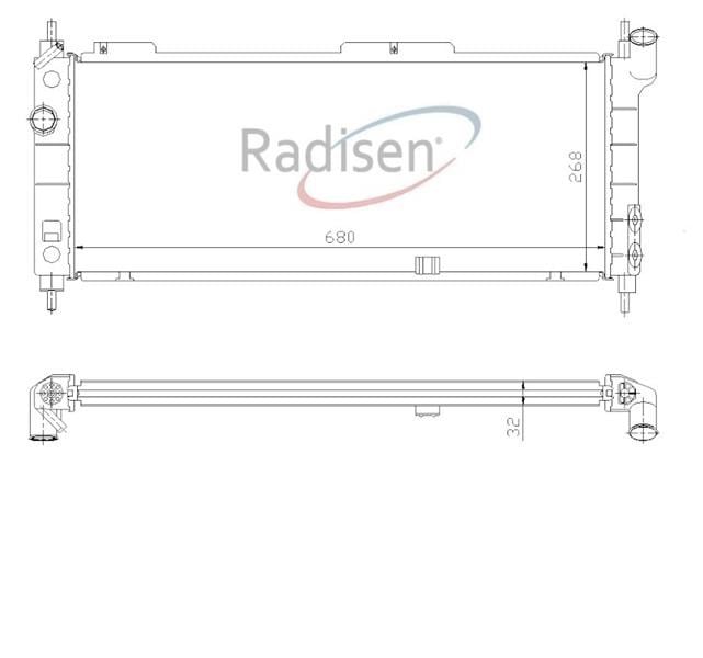 Opel Corsa B Combo Radyatör 1.2i-1.4i 16V-1.6i 16V Klimalı Mechanical RADISEN