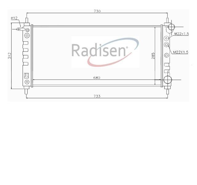 Opel Corsa B Radyatör 1.0i 12V-1.2i 16V AT Mechanical RADISEN