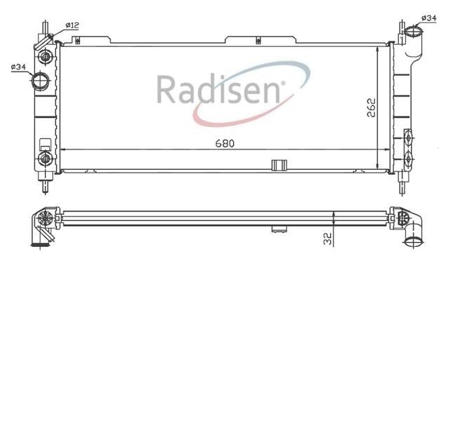 Opel Corsa B Radyatör 1.2-1.4 Klimalı AT Mechanical RADISEN
