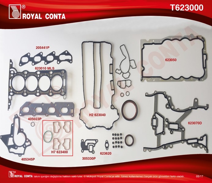 Corsa C-D Astra G-H Meriva Zafira Vectra Üst Takım Conta Keçeli ROYAL