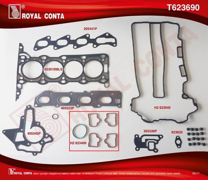Corsa C-D Astra G-H Meriva Zafira Vectra Üst Takım Conta Subap Lastikli ROYAL