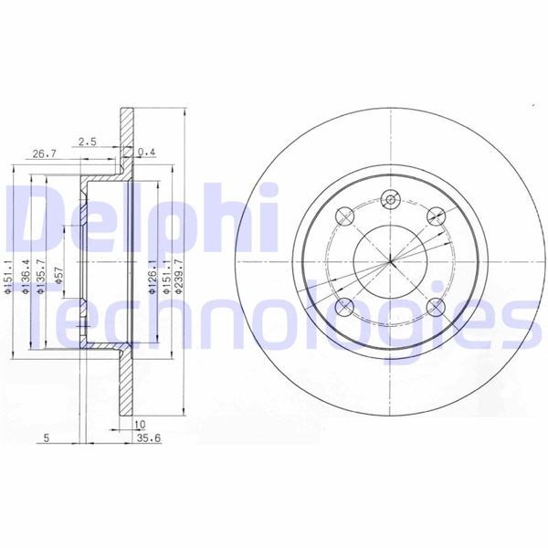 Opel Corsa C Arka Fren Aynası DELPHI