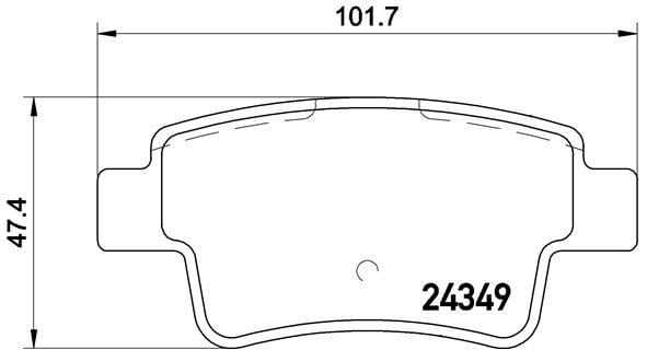 Opel Corsa D Arka Fren Balatası [Disk Fren] BREMBO