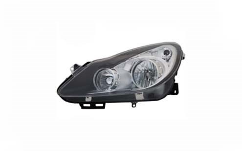 Opel Corsa D Far Sol Siyah/Krom Elektrikli Halojen TYC