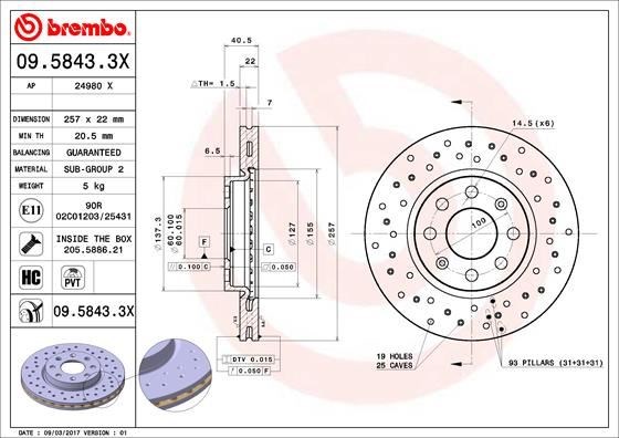 Opel Corsa Adam Fiat Punto Evo Grande Punto Ön Fren Aynası BREMBO