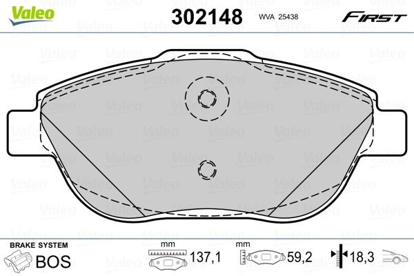 Opel Corsa F Ön Fren Balatası 15 İnç 283mm VALEO