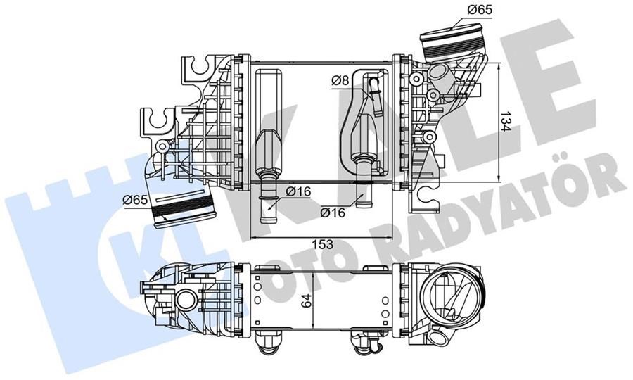 Volkswagen Crafter Su Soğutmalı Intercooler KALE-RADYATOR