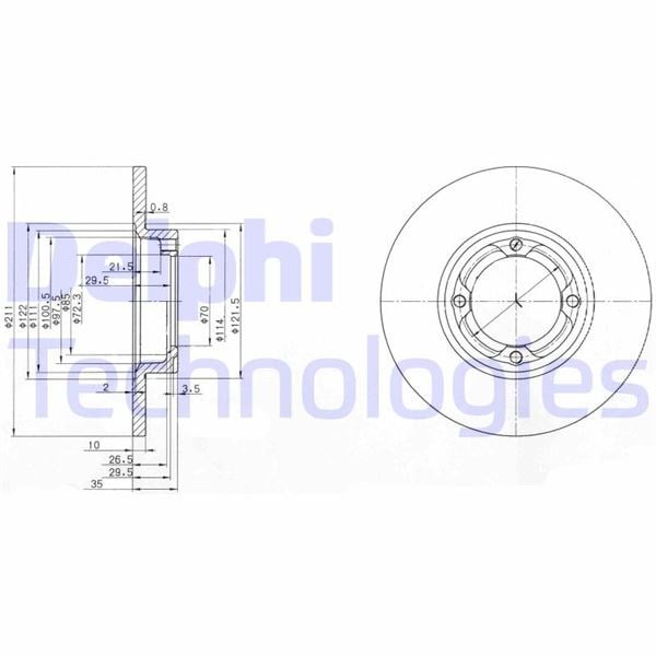 Daihatsu Cuore Domino Move Perodua Nippa Ön Fren Diski Deliksiz DELPHI