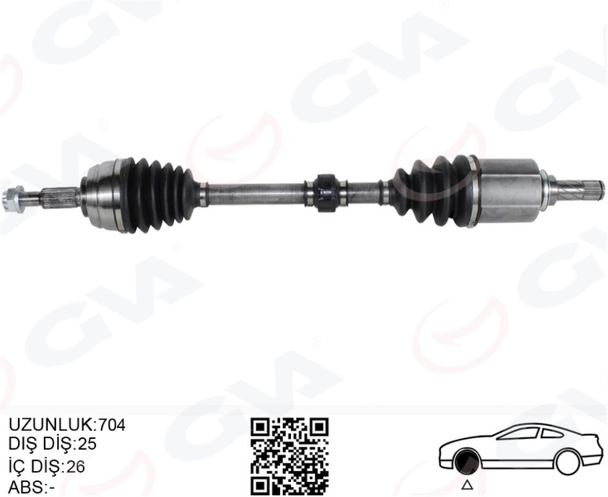 Dacia Duster (2010-) 1.5Dci 1.6 16V Komple Aks Sol 704Mm 391015061R