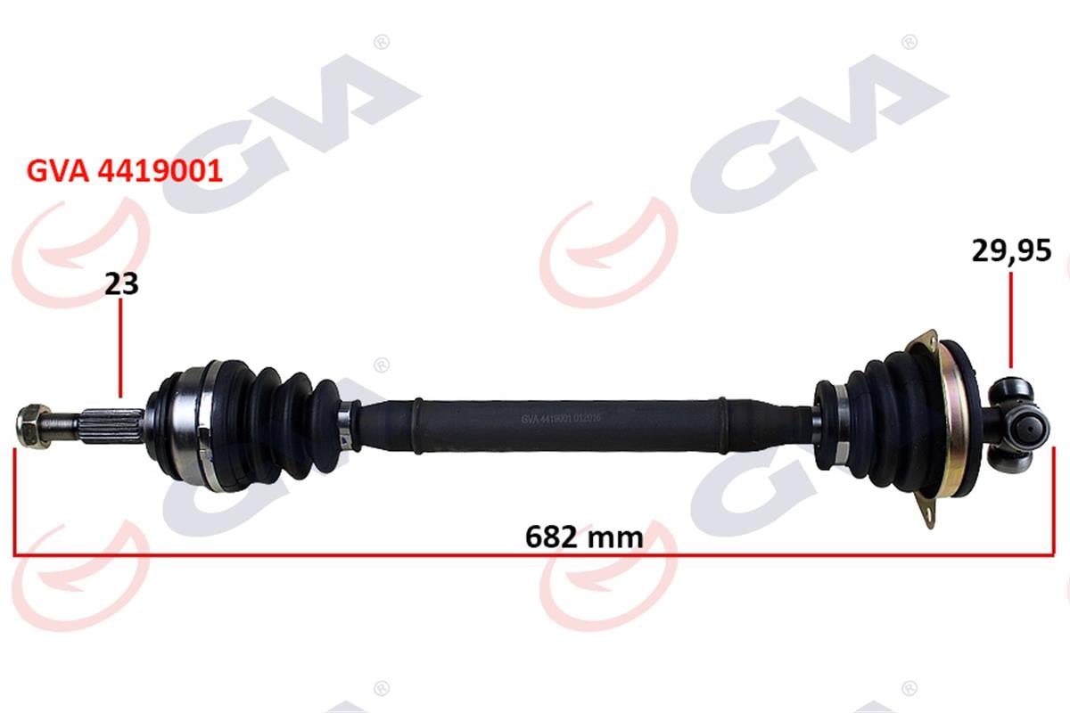 Dacia Logan (2004-2012) 1.5 Dci Komple Aks Sol 682Mm 6001548658-7711497479-82004993