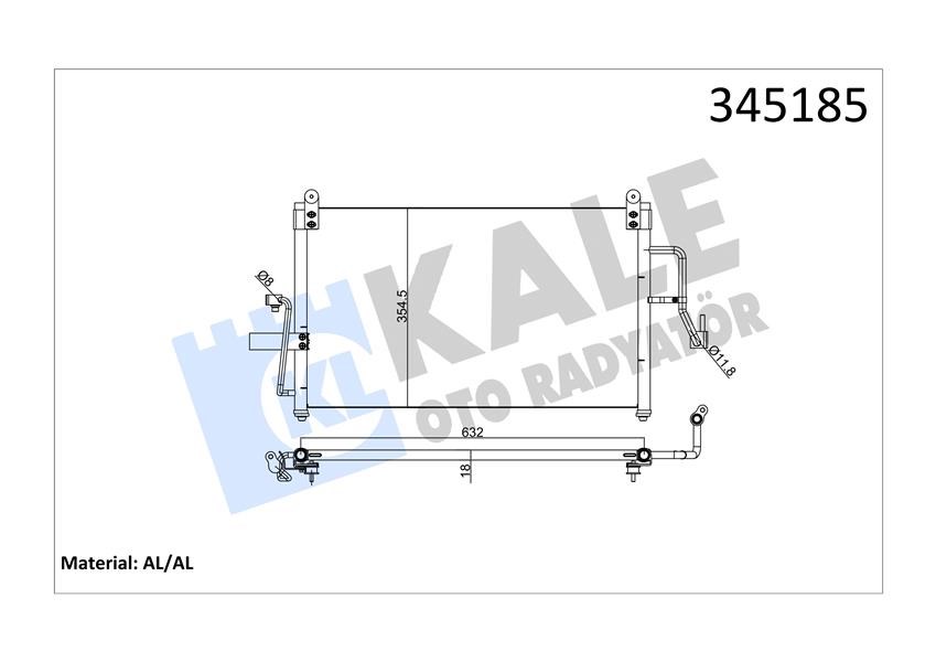 Daewoo Nubira Klima Radyatörü Kondenser KALE-RADYATOR