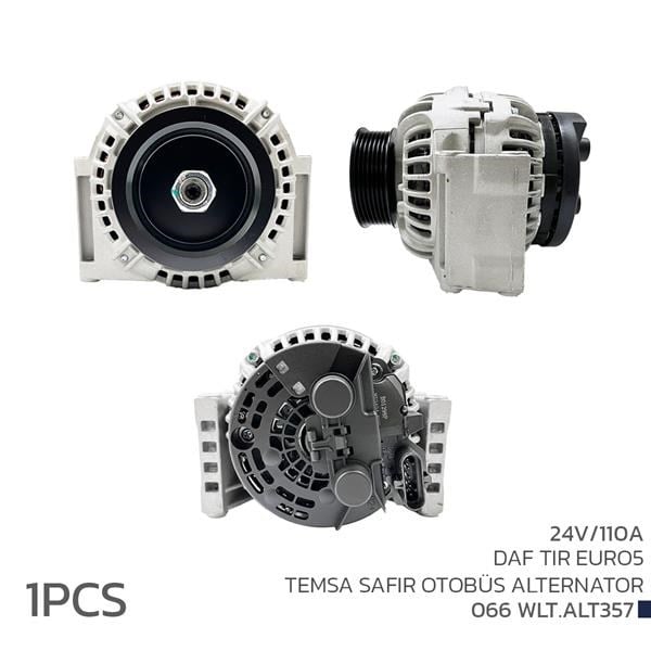 DAF Tır Euro5 Temsa Safir Otobüs Alternatör Şarj Dinamosu 24V 110A VOLTECH