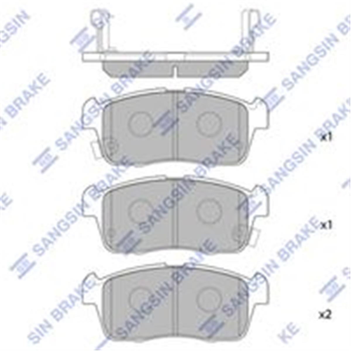 Daihatsu Copen (2006->) Suzuki Alto (2004-2005) Ön Fren Balata 04465B1010-5581080G10-5581076A