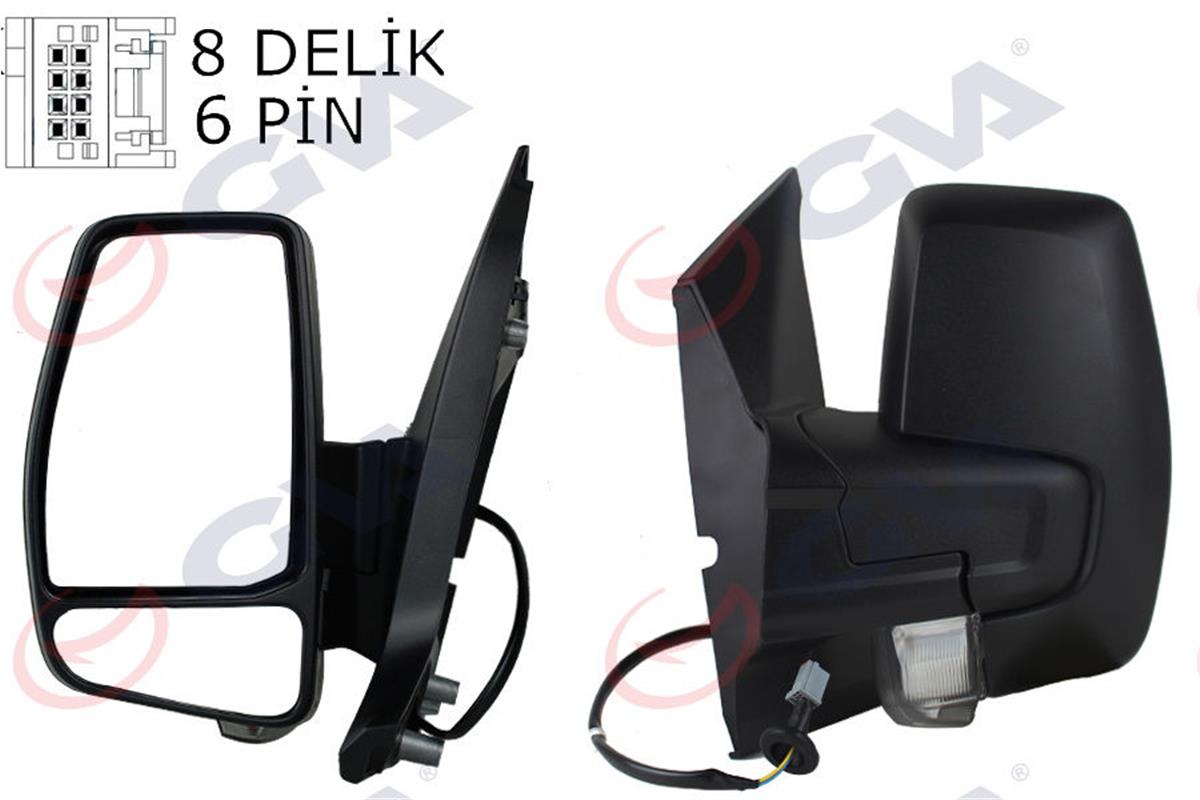 Dış Dikiz Aynası Elektirikli-Isıtmalı Sol Transit Custom V362 12-20 Desenli-Siny