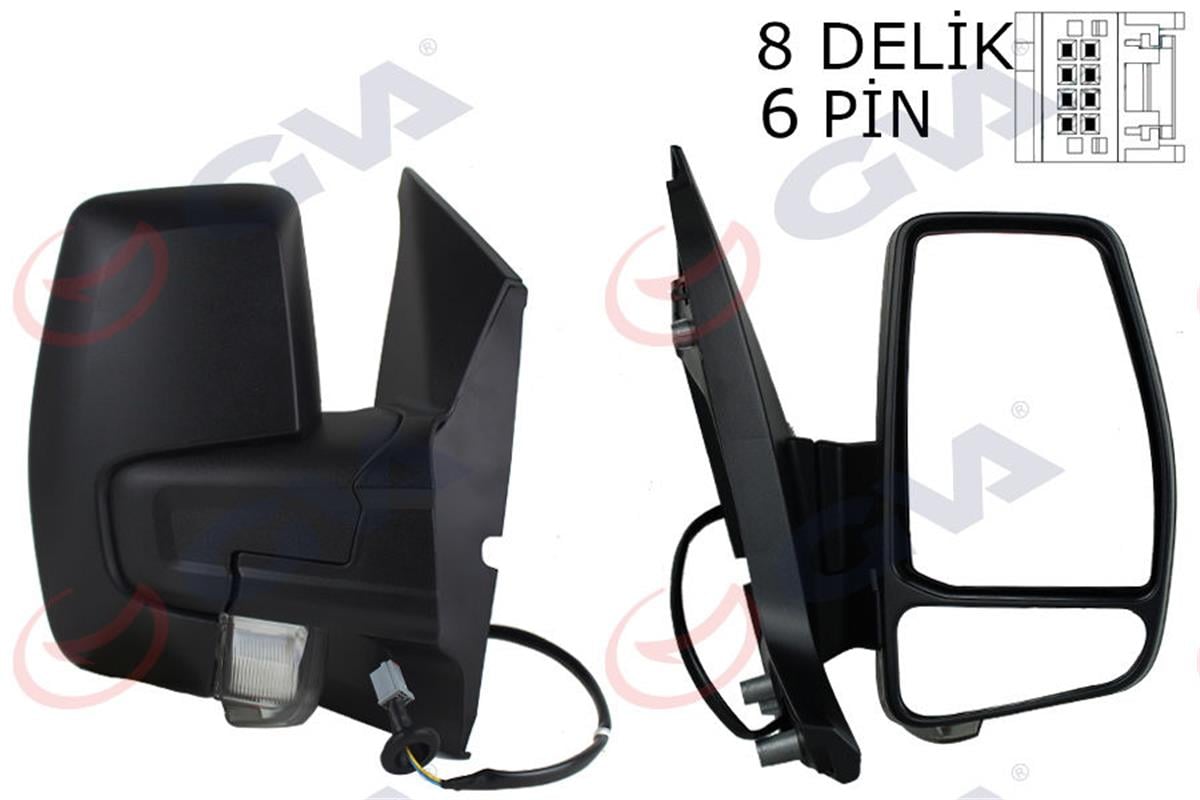 Dış Dikiz Aynası Elektirikli-Isıtmalı Sağ Transit Custom V362 12-20 Desenli-Siny