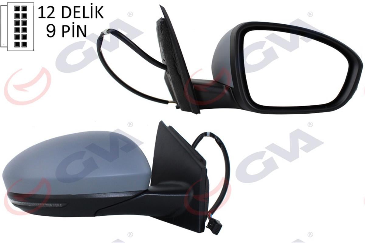 Dış Dikiz Aynası Elektirikli Sağ Megane 1V 15 Isıtmalı Sinyalli Sensörlü Astarlı