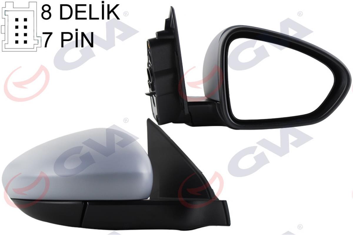 Dış Dikiz Aynası Elektrikli Isıtmalı Sağ Egea 15 Sensörlü Astarlı Konveks Vm-615