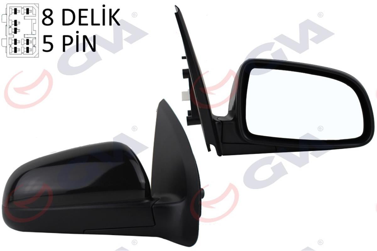 Dış Dikiz Aynası Elektrikli Sağ Chevrolet Aveo 06-09 4D/5D Vm-397Ehr
