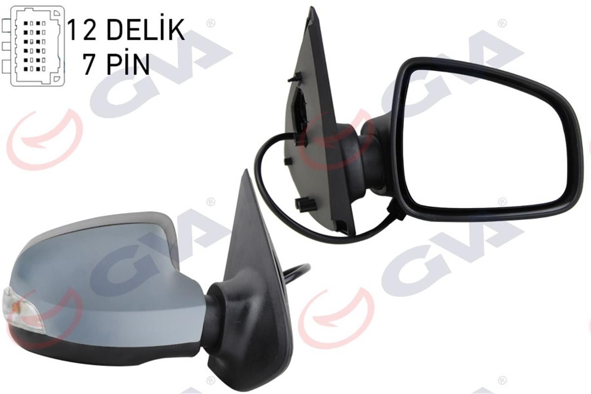 Dış Dikiz Aynası Elektrikli Sağ Clio Symbol-Sandero 13 Sinyalli Astarlı Konveks