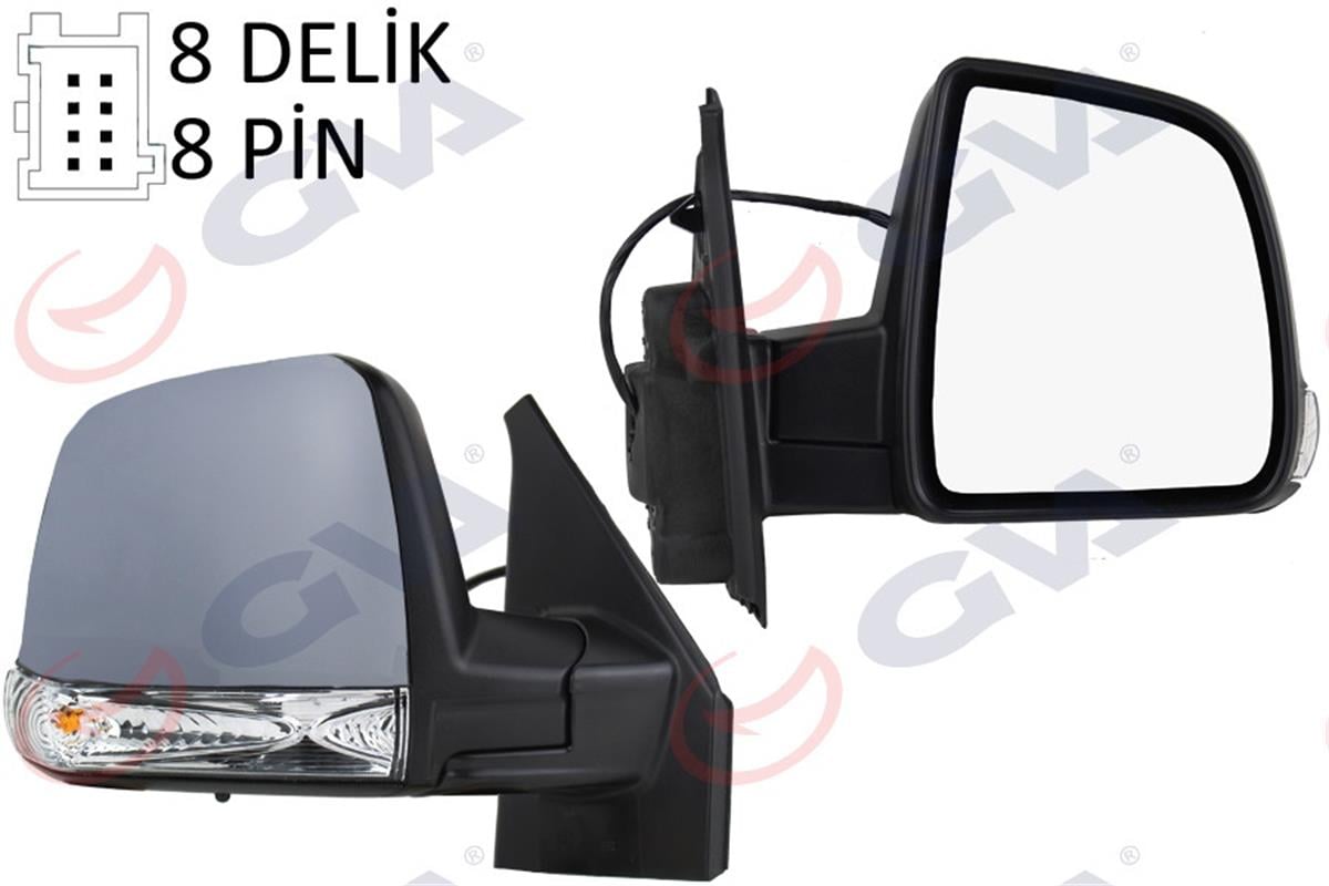 Fiat Doblo 3 Elektrikli Sağ Dikiz Aynası Gva Sinyalli Astarli 8 Fişli 735528041
