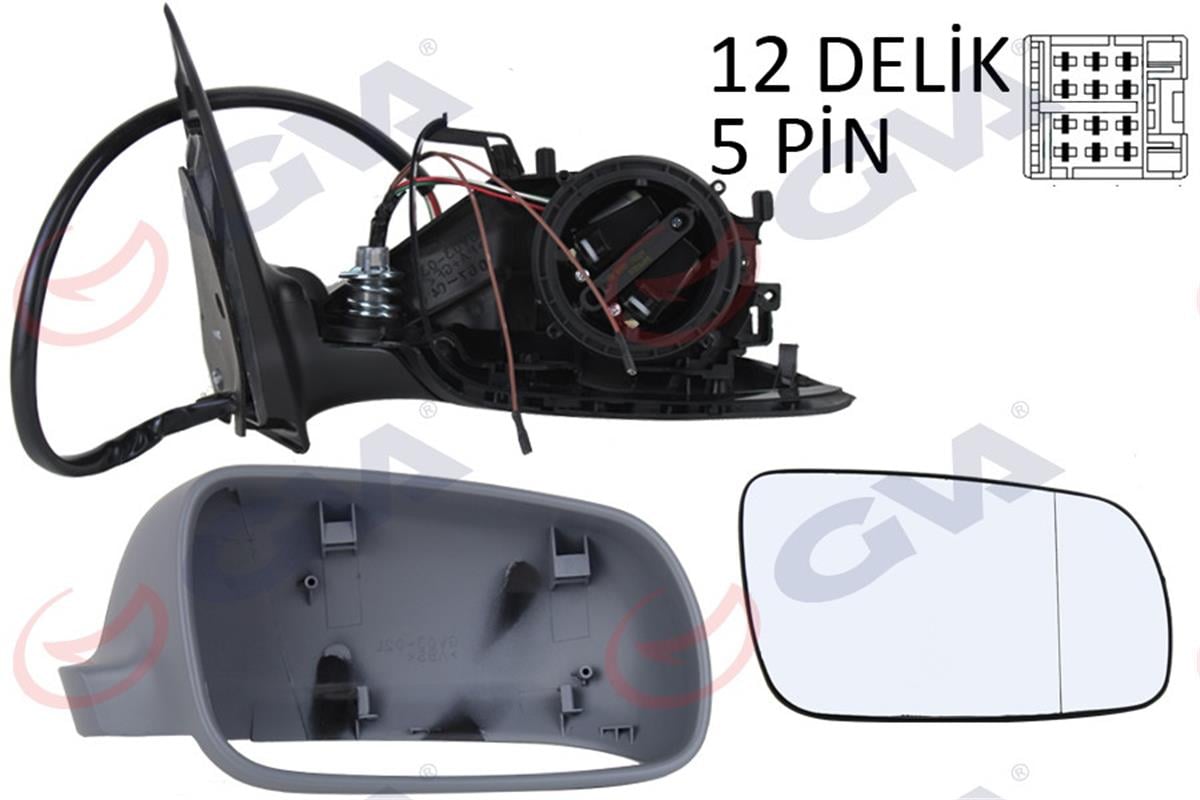 Dış Dikiz Aynası Elektrikli Sağ Fabıa 05-07 Isıtmalı Astarlı Konv.Cam Vm-606Ehpr