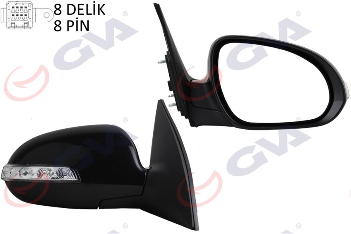 Dış Dikiz Aynası Elektrikli Sağ İ30 07-11 Katlanır Isıtmalı Boyalı Konveks Sinya
