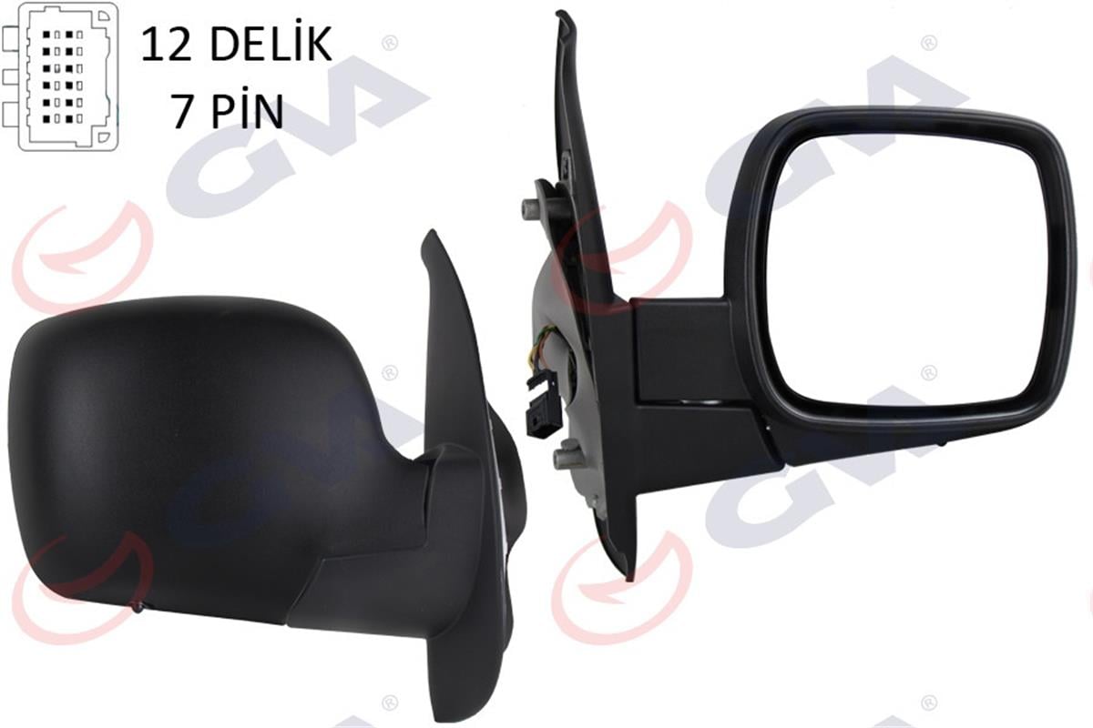 Dış Dikiz Aynası Elektrikli Sağ Kango 08 Sensörlü Vm-6131Ehsr