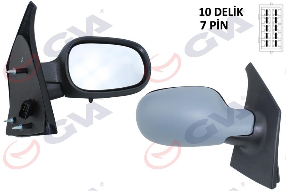 Dış Dikiz Aynası Elektrikli Sağ Megane Sceniç  97-99 Rezist Konveks Sensör Astar