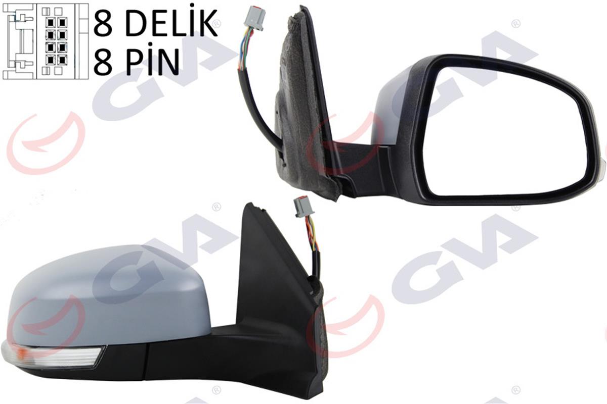 Dış Dikiz Aynası Elektrikli Sağ Mondeo 10-13 Oto Kat. Sinyalli Asferikli Astarlı