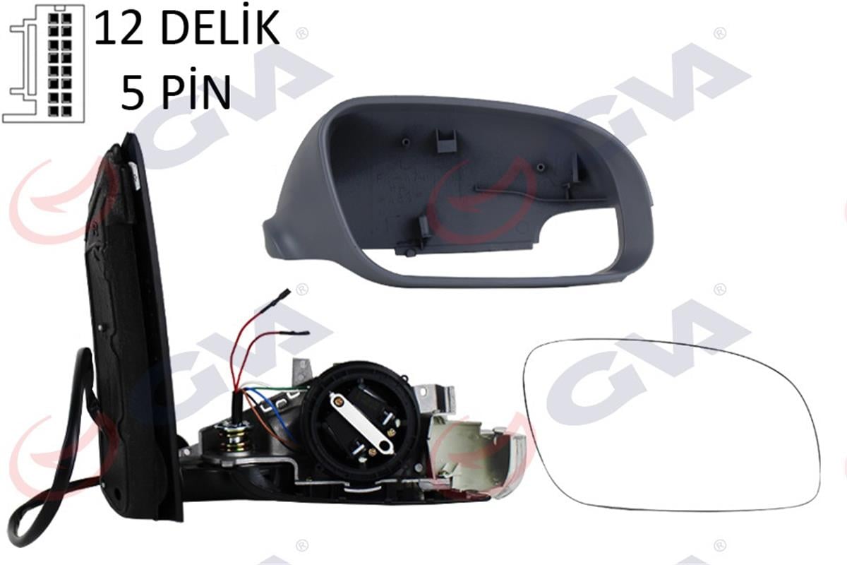 Dış Dikiz Aynası Elektrikli Sağ Touran 03-09 Isıtmalı Sinyalli Astarlı Konveks C