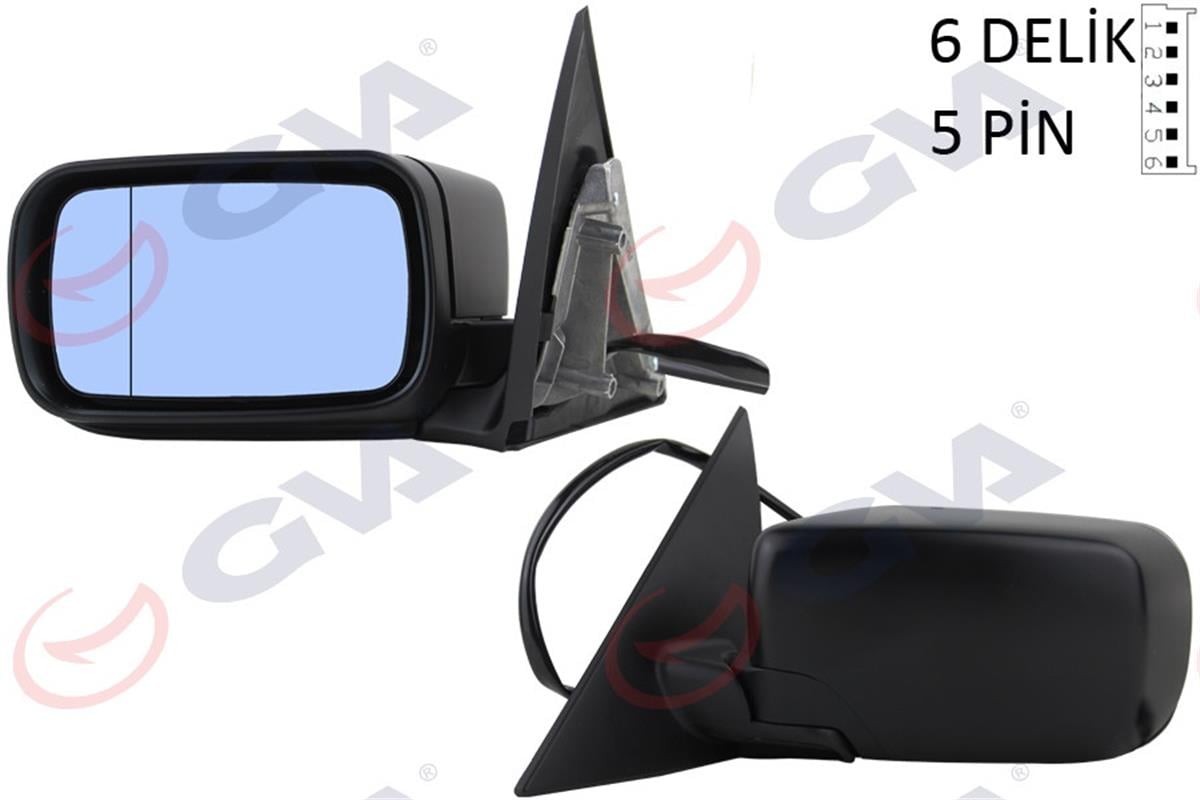 Dış Dikiz Aynası Elektrikli Sol Bmw 3 Serisi 98-05 Astarlı Asferik Vm-076Ehal