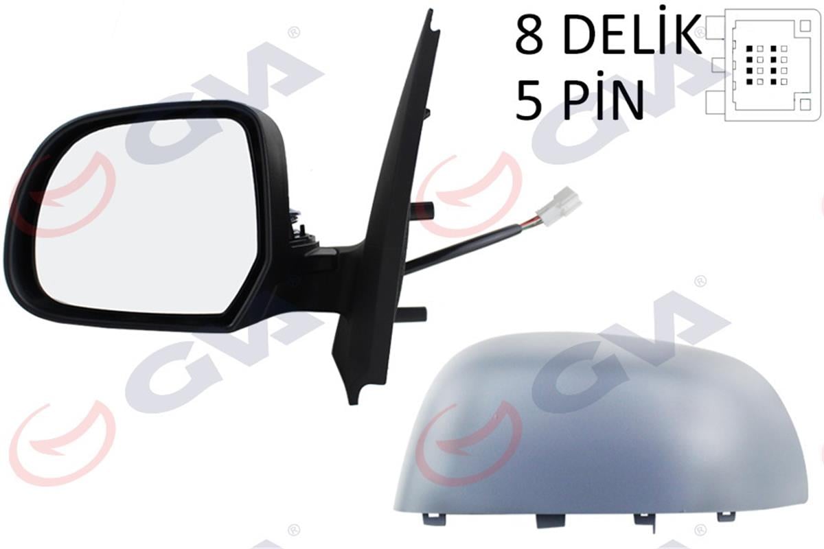 Dış Dikiz Aynası Elektrikli Sol Dacıa Dokker-Lodgy 12 Astarlı Isıtmalı Konveks C