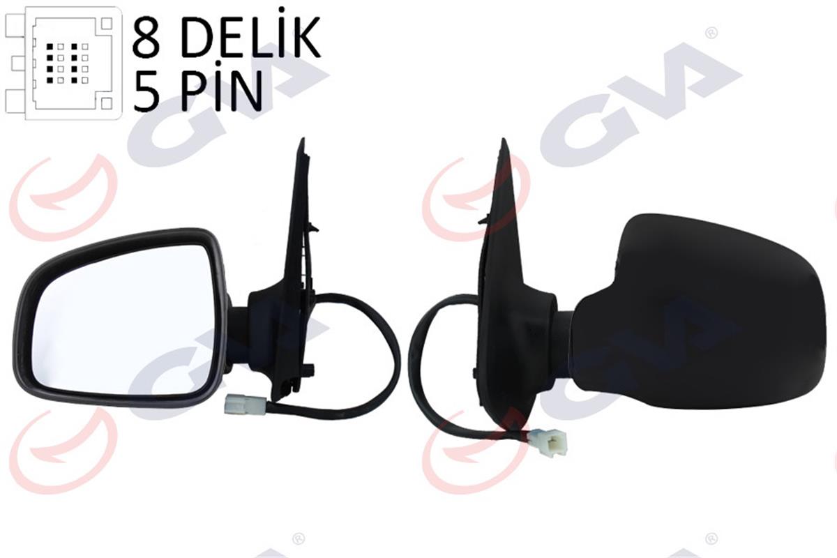 Dış Dikiz Aynası Elektrikli Sol Dacıa Sandero Stepway 12 Siyah Vm-6804Ehl