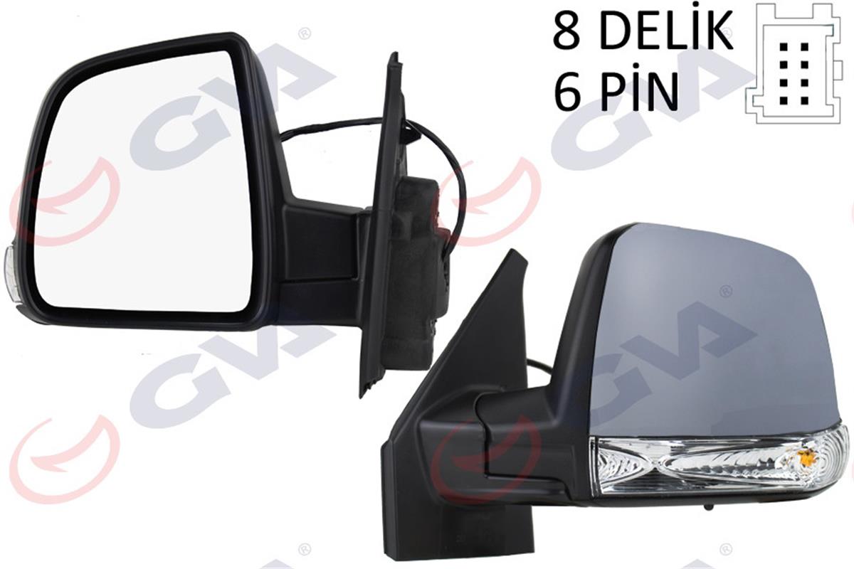 Dış Dikiz Aynası Elektrikli Sol Doblo 3 2011 Md. Sinyalli Astarlı 6 Fişli-Tek