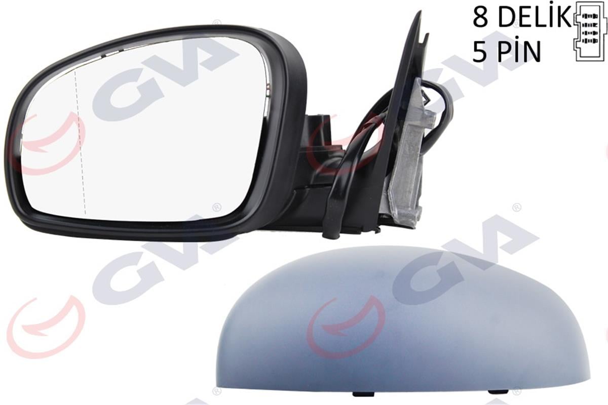 Dış Dikiz Aynası Elektrikli Sol Fabıa 07 Astarlı Asferikli Vm-607Ehpal