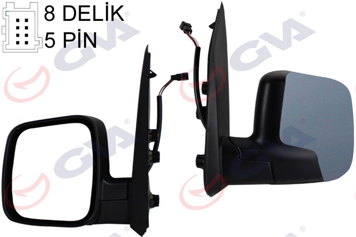 Dış Dikiz Aynası Elektrikli Sol Fiorino-Bipper-Nemo 07 Astarlı Vm-6115Ehpl