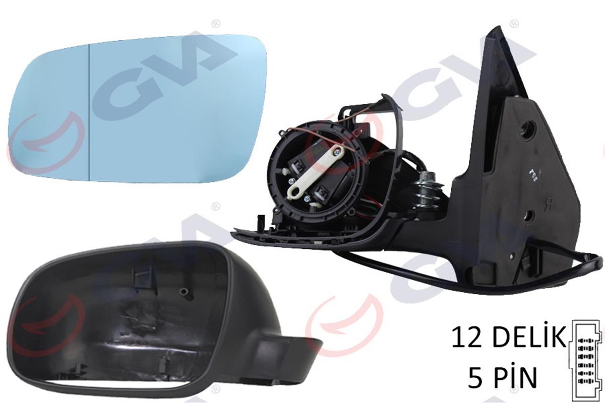 Dış Dikiz Aynası Elektrikli Sol Golf 4-Bora 98 Boyalı Vm-188Al
