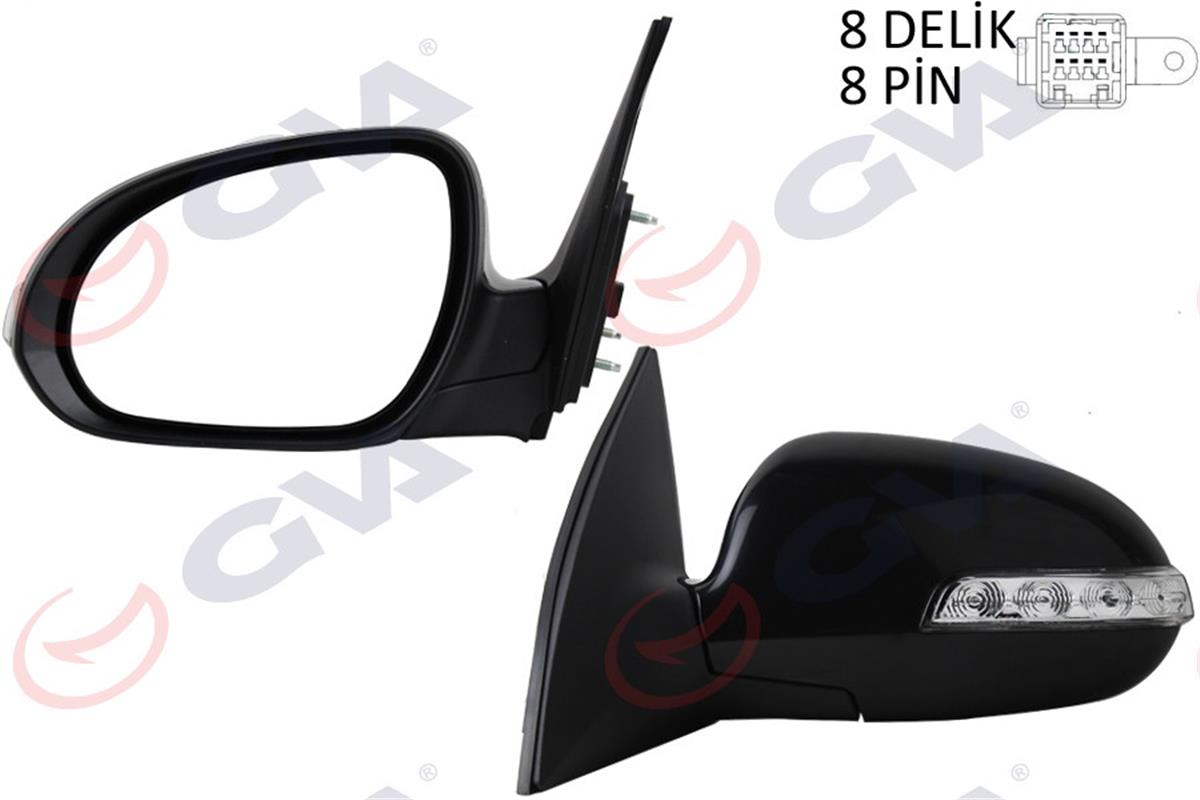 Dış Dikiz Aynası Elektrikli Sol İ30 07-11 Katlanır Isıtmalı Boyalı Konveks Sinya
