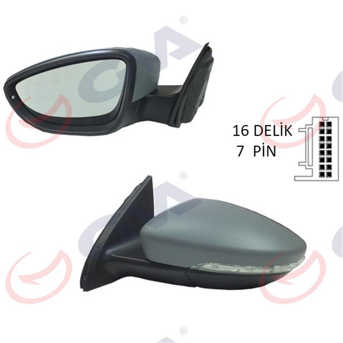 Dış Dikiz Aynası Elektrikli Sol Passat 11 Puddle Sinyalli Isıtmalı Astarlı Asfer