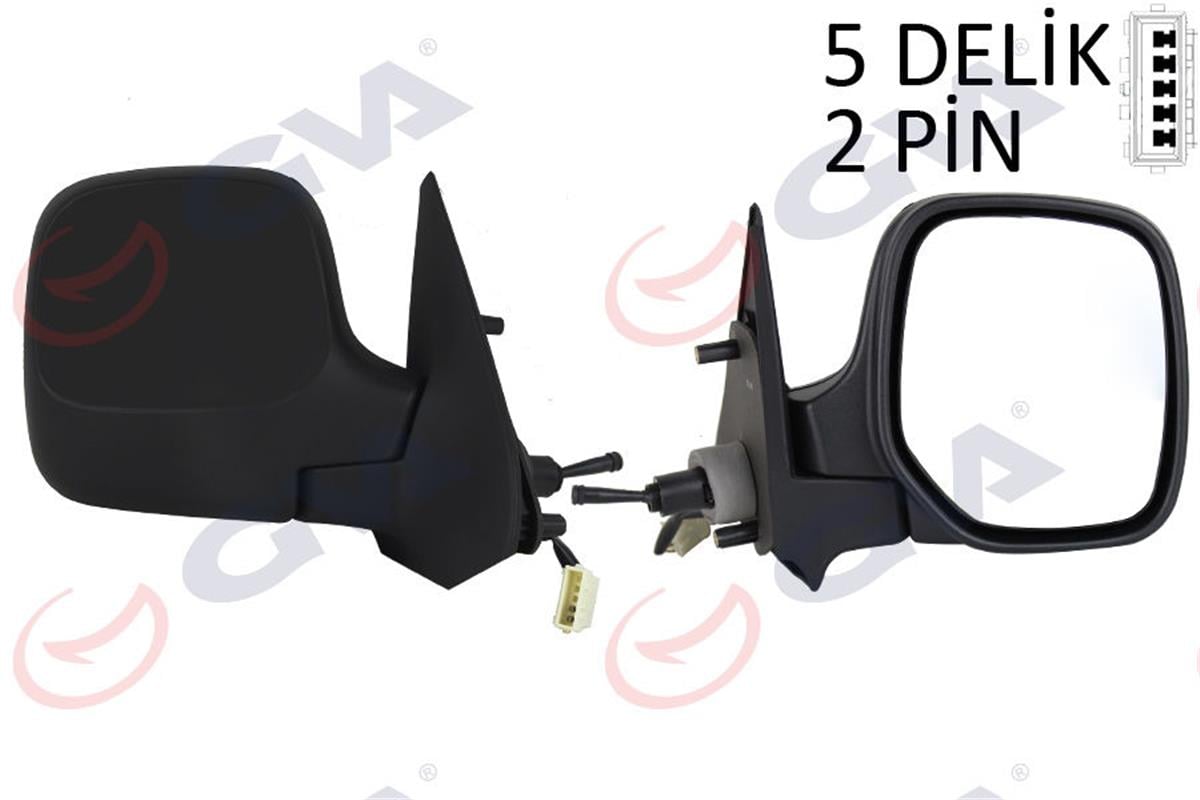 Dış Dikiz Aynası Mekanik Sağ Partner-Berlingo 97-07 Isıtmalı Konveks Vm-118Nr