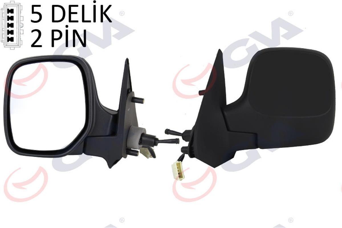 Dış Dikiz Aynası Mekanik Sol Partner-Berlingo 97-07 Isıtmalı Konveks Vm-118Nl