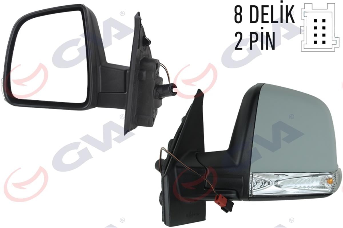 Dış Dikiz Aynası Sağ Doblo 11 Mekanik Sinyalli Tek Camlı Konveks Vm-668Pr