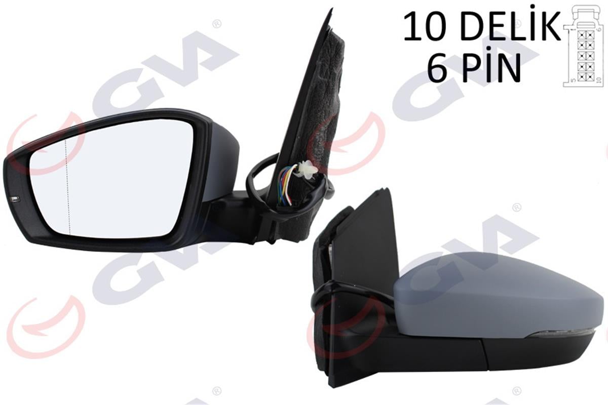 Dış Dikiz Aynası Sol (Isıtmalı+Asperik+Astarlı) 09=>Polo