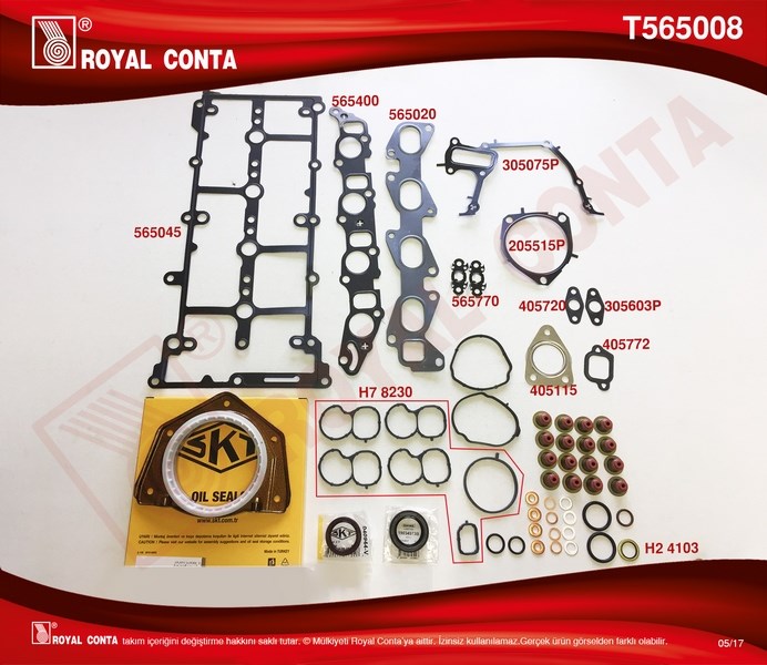 Fiat Doblo Linea Bravo 1.6 Multijet Motor Takım Contası Keçeli Subap Lastiksiz ROYAL