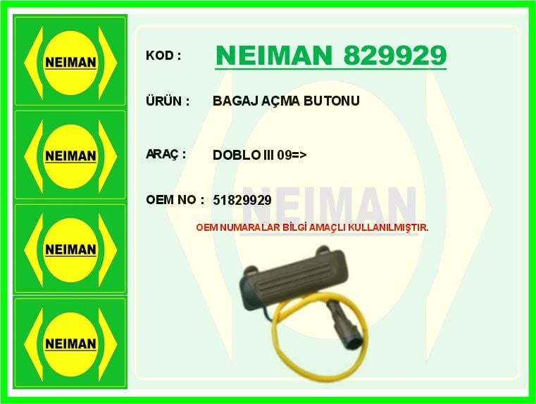 Fiat Doblo III Bagaj Açma Butonu BESCHER