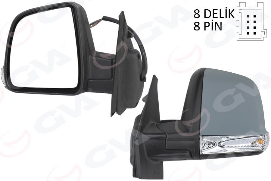 Fiat Doblo III Dış Dikiz Aynası Elektrikli Sol Sinyalli Katlanır GVA