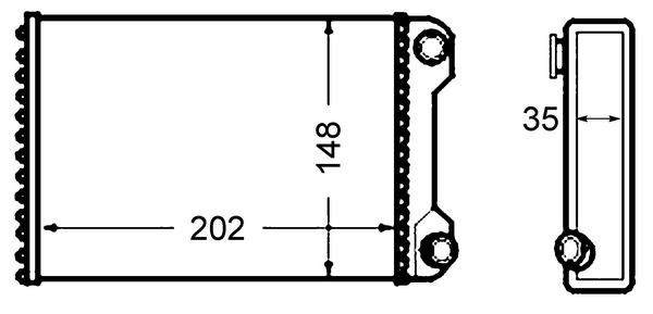Fiat Doblo Kalorifer Radyatörü MAHLE